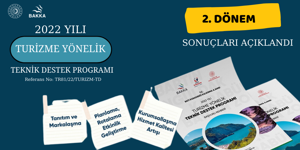 2022 Yılı Turizme Yönelik Teknik Destek Programı Temmuz-Ağustos Dönemi Başvuru Sonuçları Açıklandı!